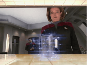 Captain Janeway ordering tea in "Star Trek: Voyager."